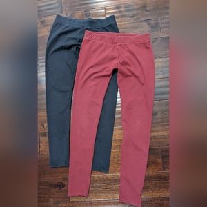 Pact organic cotton leggings 2-pack, black & berry, M/L